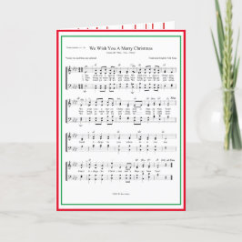Wij wensen u een prettige kerstmuziek feestdagen kaart