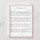 Wij wensen u een prettige kerstmuziek feestdagenkaart (Voorkant)