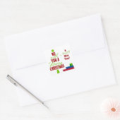 Wij wensen u een prettige kersttactiek vierkante sticker (Envelop)