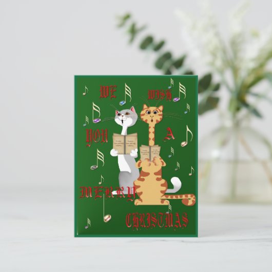 Wij wensen u een vrolijk Briefkaart (Staand voorkant)