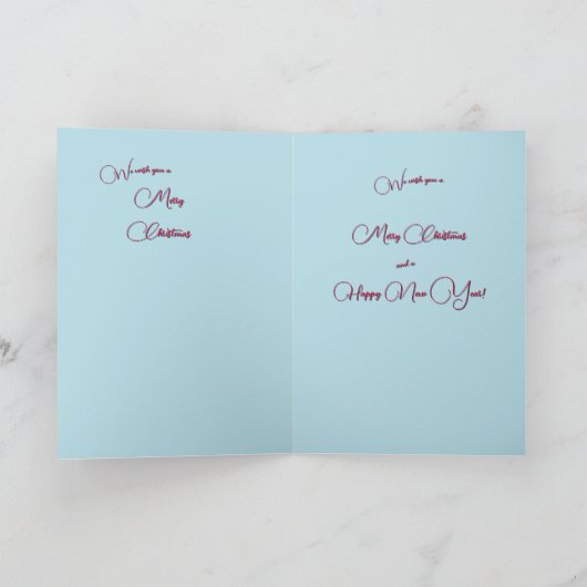 Wij wensen u een vrolijk gevouwen Wenskaart met ke Kaart (Binnen)