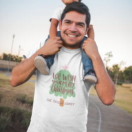 Wij wensen u een vrolijk kerst familie Mannen T-sh T-shirt