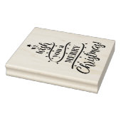 Wij wensen u een vrolijk kerstboomontwerp rubberstempel (Stempel)
