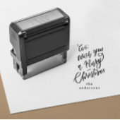 Wij wensen u een vrolijk kerstcadeau  zelfinktende stempel