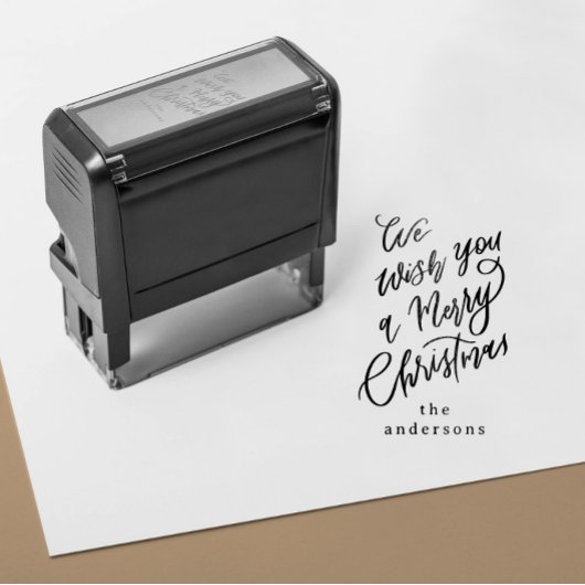 Wij wensen u een vrolijk kerstcadeau  zelfinktende stempel