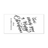 Wij wensen u een vrolijk kerstcadeau  zelfinktende stempel (Design)