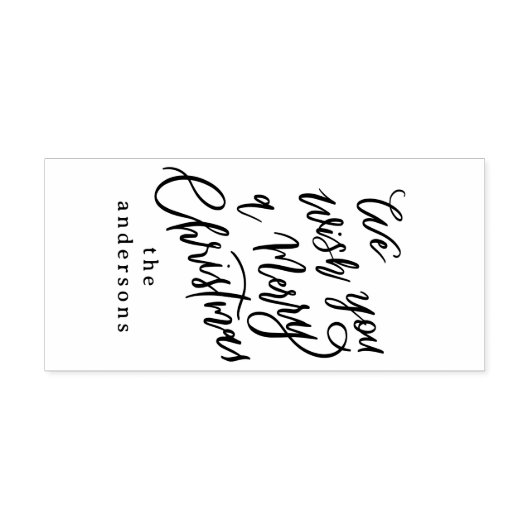 Wij wensen u een vrolijk kerstcadeau  zelfinktende stempel (Design)