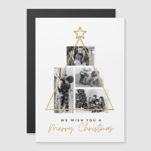 Wij wensen u een vrolijk kerstfeest Dunne magnetis Magnetische Uitnodiging