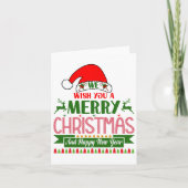 Wij wensen u een vrolijk kerstfeest en een gelukki kaart (Voorkant)