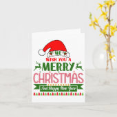 Wij wensen u een vrolijk kerstfeest en een gelukki kaart (Gele Bloem)