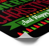 Wij wensen u een vrolijk kerstfeest en een gelukki poster (Hoek)