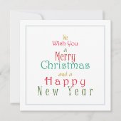 "Wij wensen u een vrolijk kerstfeest" Feestdagenkaart (Voorkant)