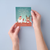 Wij wensen u een vrolijk kerstfeest Gepersonalisee Flyer (Hand)