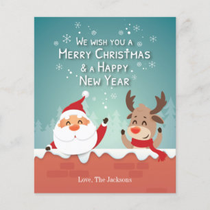 Wij wensen u een vrolijk kerstfeest Gepersonalisee Flyer