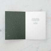 Wij wensen u een vrolijk kerstfeest groen feestdagen kaart (Binnen)