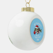 Wij wensen u een vrolijk kerstfeest keramische bal ornament (Links)