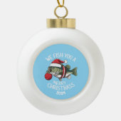 Wij wensen u een vrolijk kerstfeest keramische bal ornament (Voorkant)