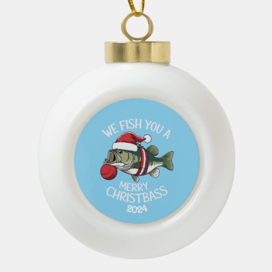 Wij wensen u een vrolijk kerstfeest keramische bal ornament (Voorkant)