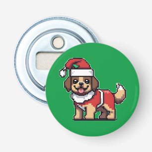Wij wensen u een vrolijk kerstfeest met schattige button flesopener
