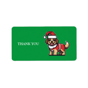 Wij wensen u een vrolijk kerstfeest met schattige etiket
