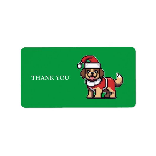 Wij wensen u een vrolijk kerstfeest met schattige etiket (Voorkant)