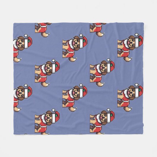 Wij wensen u een vrolijk kerstfeest met schattige fleece deken (Voorkant (Horizontaal))