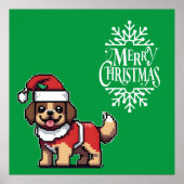 Wij wensen u een vrolijk kerstfeest met schattige  poster (Voorkant)