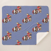 Wij wensen u een vrolijk kerstfeest met schattige  sherpa deken (Voorkant (horizontaal))