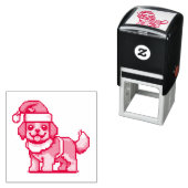 Wij wensen u een vrolijk kerstfeest met schattige  zelfinktende stempel (In situ)