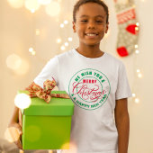 Wij wensen u een vrolijk kerstfeest rood en groen t-shirt
