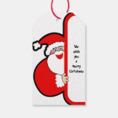 Wij wensen u een vrolijk kerstfeest, Santa Gift La Cadeaulabel (Achterkant)