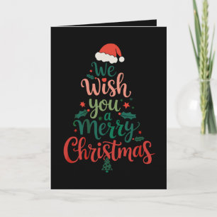 Wij wensen u een vrolijk kerstfeest Xmas kerstmann Kaart