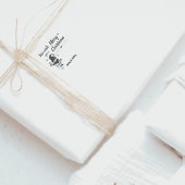 Wij wensen u een vrolijk kerstgnoom cadeau label rubberstempel