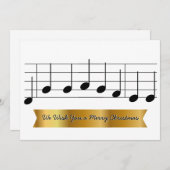 Wij wensen u een vrolijk kerstlied feestdagenkaart (Voorkant / Achterkant)