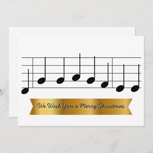 Wij wensen u een vrolijk kerstlied feestdagenkaart (Voorkant / Achterkant)