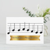 Wij wensen u een vrolijk kerstlied feestdagenkaart (Staand voorkant)