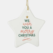 Wij wensen u een vrolijk kerststerren Ornament (Rechts)