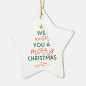 Wij wensen u een vrolijk kerststerren Ornament (Links)