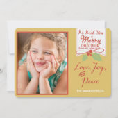 Wij wensen u een Vrolijke Kaart van de Foto van de (Voorkant)