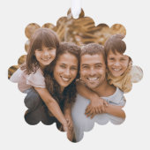 Wij wensen u een vrolijke kerst aangepaste foto ornament kaart (Achterkant)