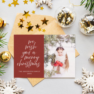 Wij wensen u een vrolijke kerst foto vakantie Kaar Kaart