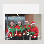 Wij wensen u een vrolijke kerst muziek zangeres Ca Feestdagenkaart (Voorkant / Achterkant)