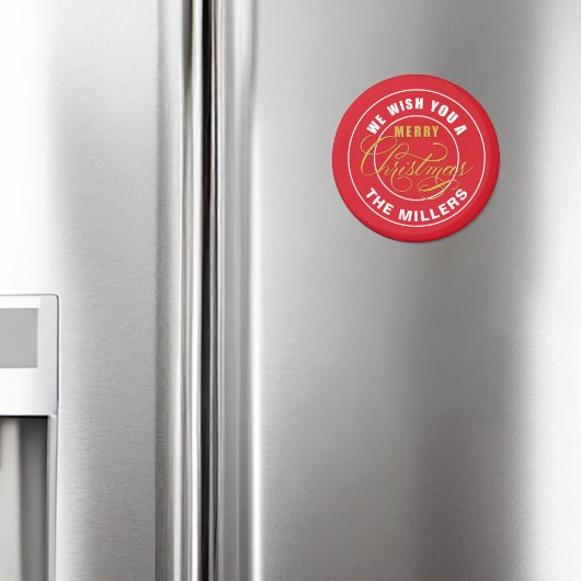 Wij wensen u een vrolijke kerst rode aangepaste na magneet