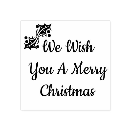 Wij wensen u een vrolijke kerst rubberen stempel (Afrduk)