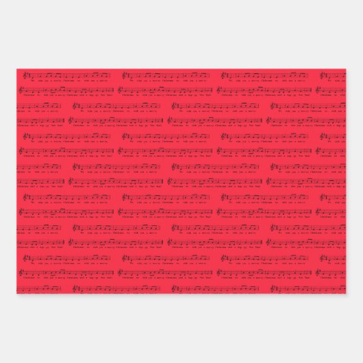 Wij wensen u een vrolijke kerst traditionele music inpakpapier vel (Voorkant 2)