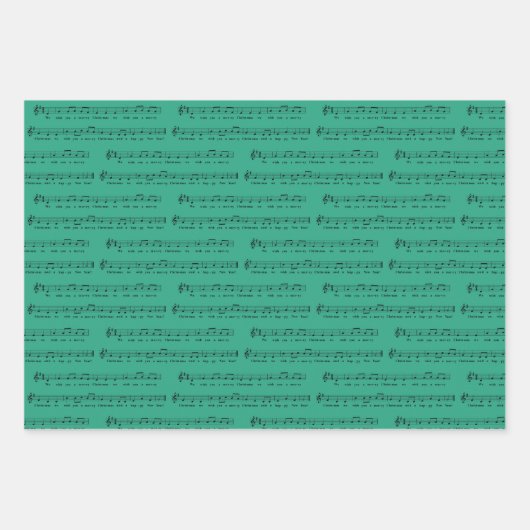 Wij wensen u een vrolijke kerst traditionele music inpakpapier vel (Voorkant)