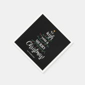 Wij wensen u een vrolijke kerstboom gepersonalisee servet (Hoek)