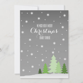 Wij wensen u een vrolijke Kerstkaart met Bomen