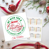 Wij wensen u een vrolijke kerstkalender feestdagenkaart