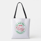 Wij wensen u een vrolijke kerstnaam tote bag (Achterkant)